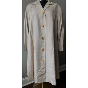 Vintage Gallant New York 100% Silk Opera Coat Swing Jacket Ivory 12 USA